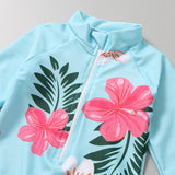 Traje de baño para niños Traje de baño de una pieza con protección solar Conjunto de traje de baño