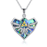Collar con colgante de Zelda de anime de plata de ley, regalo de joyería para hombres y mujeres