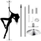 1 tubo de baile stripper de 45 mm, tubo de baile estático giratorio con altura ajustable de 88-108,1 pulgadas, capacidad de peso de 551 libras para ejercicio físico, fiesta, gimnasio en casa