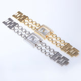 Reloj formal para mujer británico con diamantes de imitación