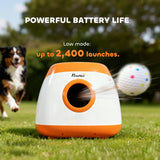 Lanzador automático de bolas para perros con distancia de 26 a 79 pies, lanzador automático de bolas para perros medianos y grandes, naranja