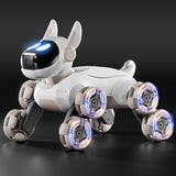 Perro Robot inteligente, ocho ruedas con Control remoto para niños